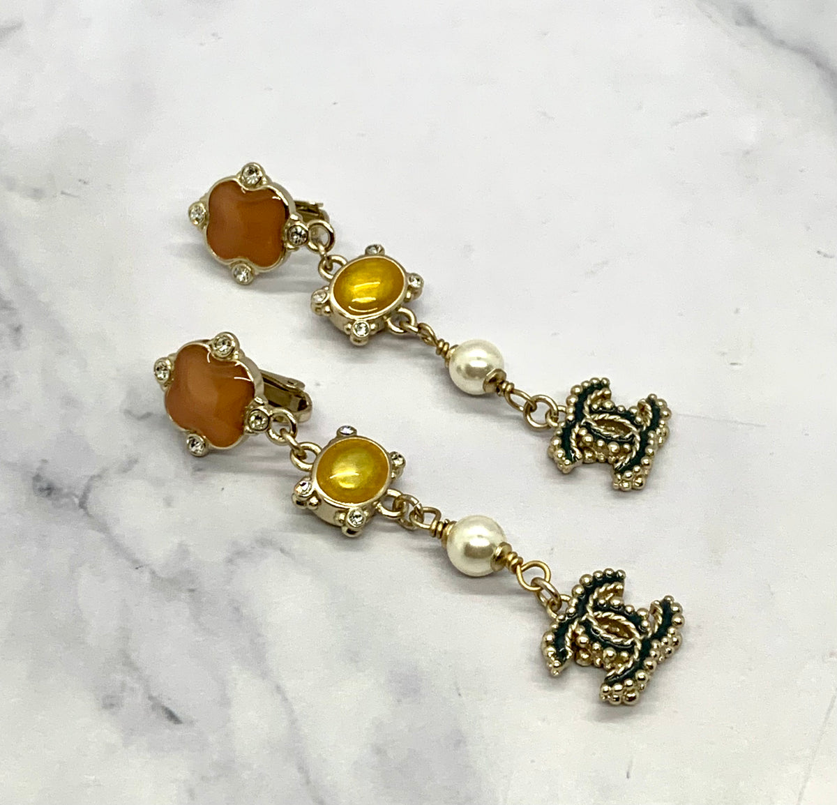 CHANEL CC Pendant Earrings - USED