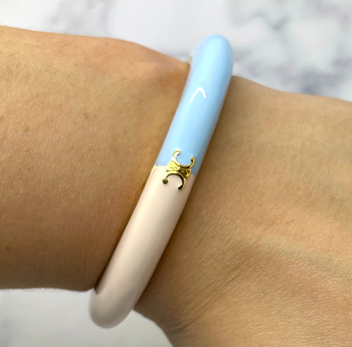 CELINE Monogram Pastel Cuff Bracelet - Pre owned