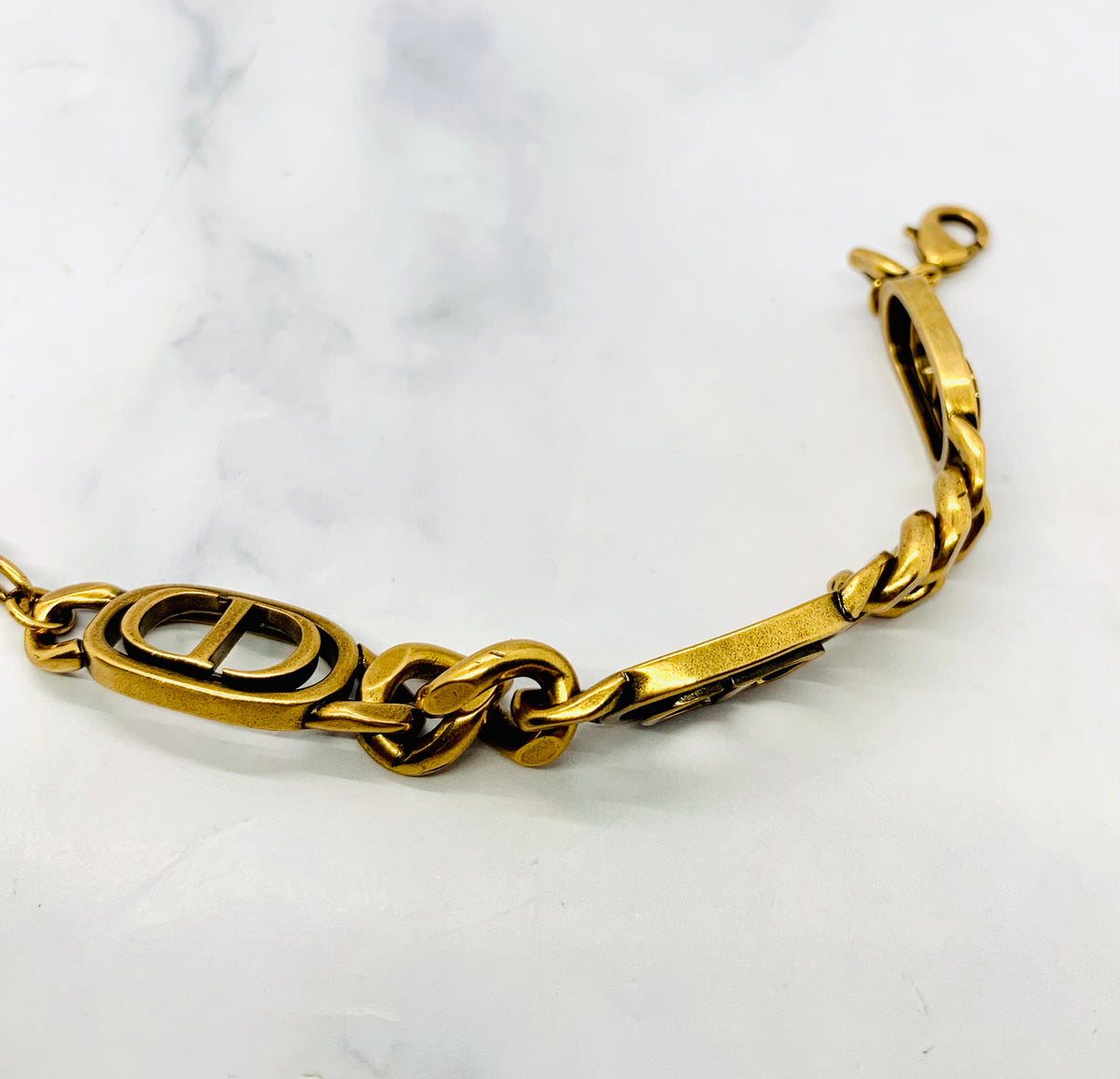 CHRISTIAN DIOR CD Bracelet Chain Bracelet - Pre owned