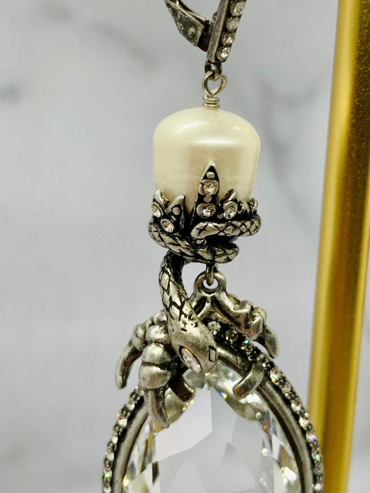 ALEXANDER MCQUEEN Crystal Pendant Earrings - Pre owned