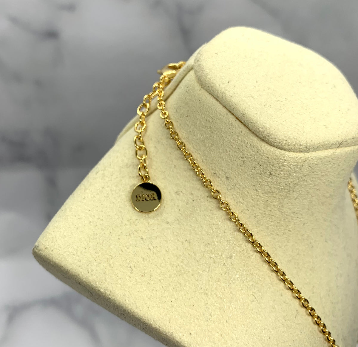 CHRISTIAN DIOR Layered Monogram Necklace - Pre owned