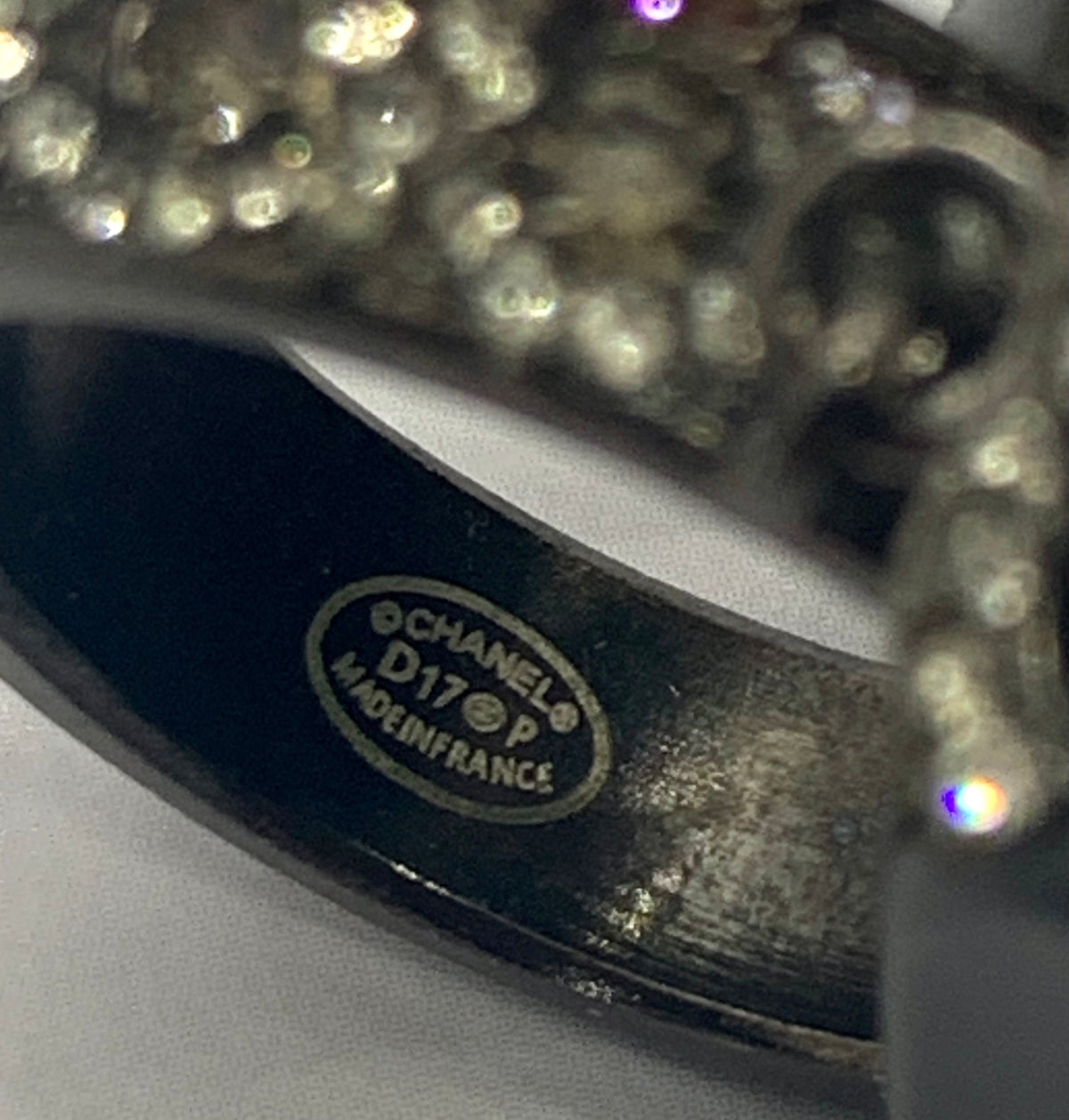 CHANEL CC Sun Moon Rhinestone Ring size 7 - Pre owned