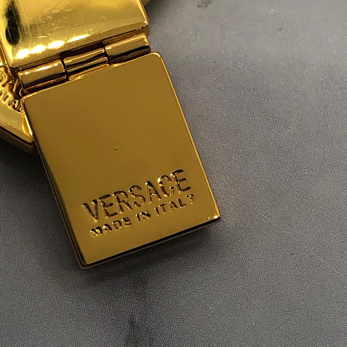 VERSACE Medusa Rhinestone Pendant Earrings - Pre owned