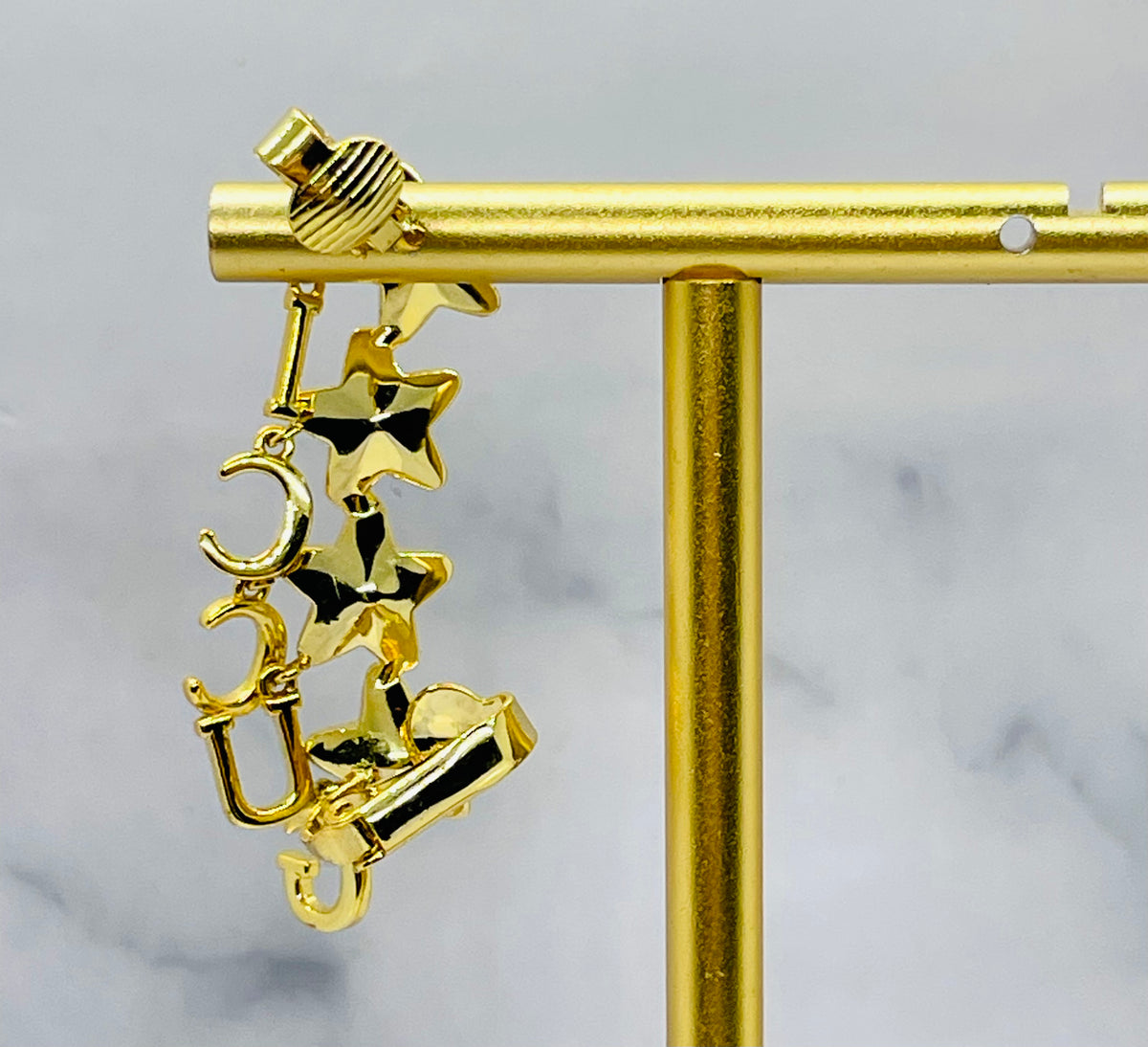 GUCCI Star Monogram Statement Single Earring Climber - Pre owned