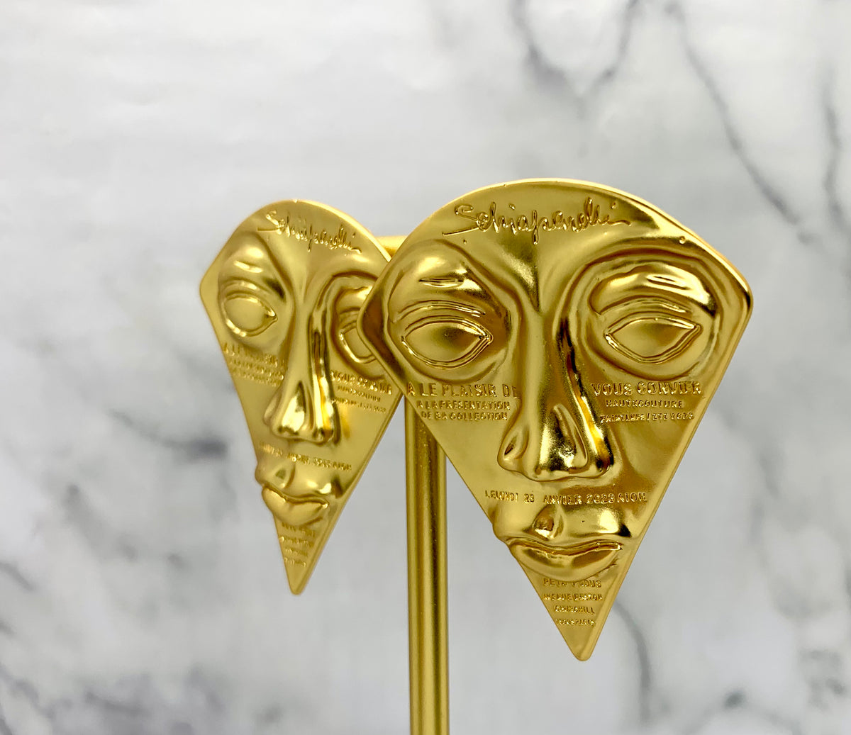 SCHIAPARELLI Rare Statement Face Earrings - Pre owned