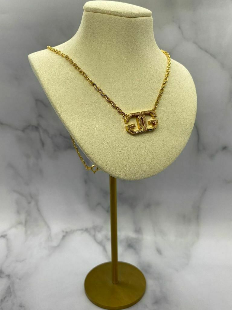 GIVENCHY GG Gold Tone Logo Chain Necklace - Pre owned