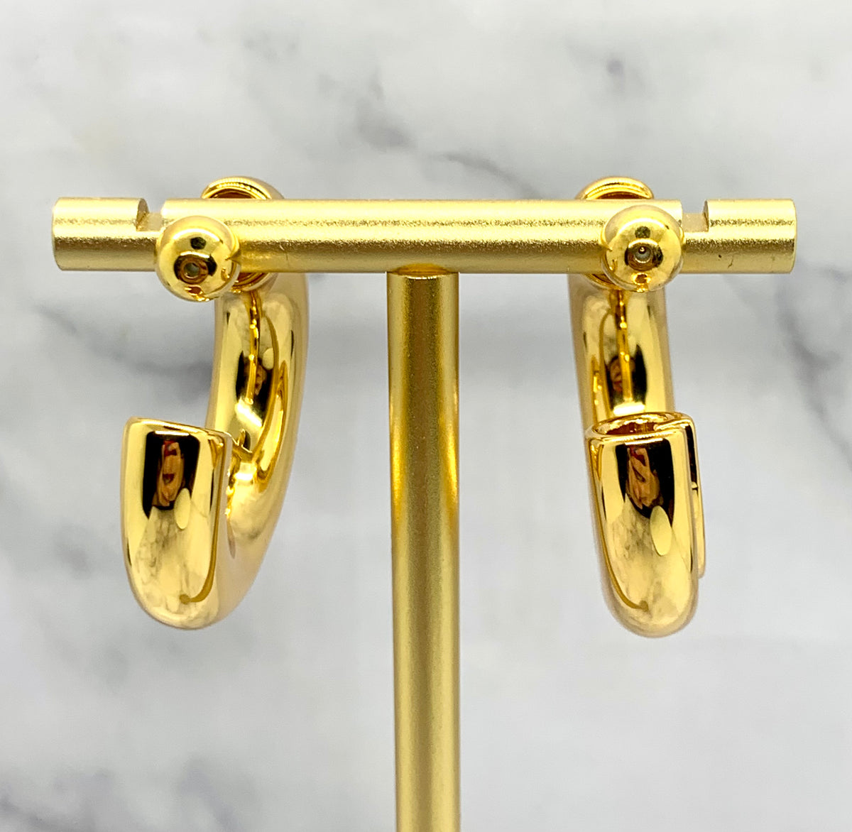 GUCCI G Hollow Tube Hoop Earrings - Pre owned