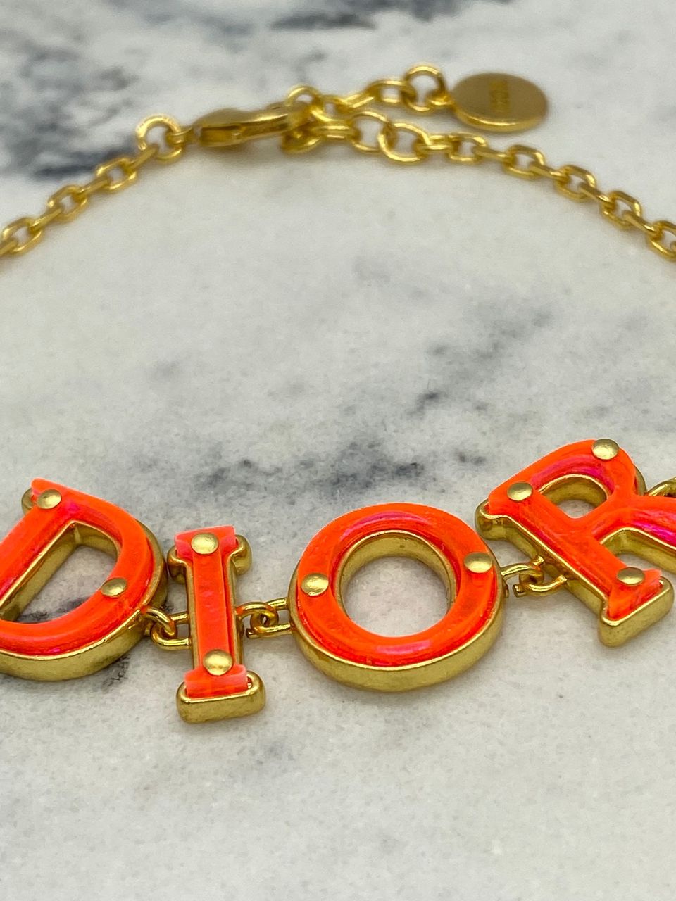 CHRISTIAN DIOR Monogram Orange Bracelet - Pre owned