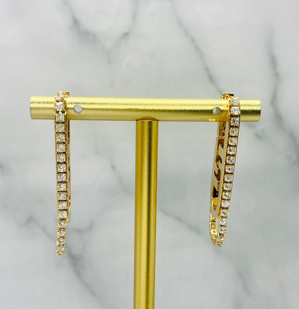 FENDI FF Rhinestone Monogram Earrings - Pre owned