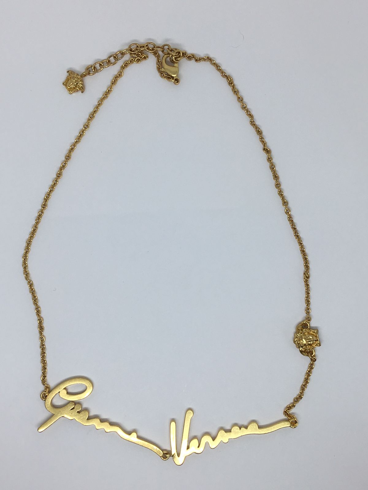 VERSACE Signature Gold Tone Chain Necklace - Pre owned