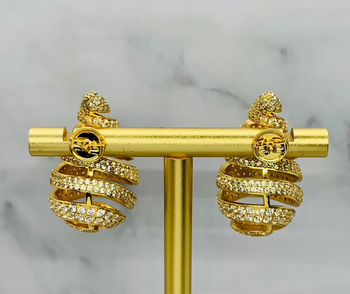 BOTTEGA VENETA Drop Rhinestone Earrings - Pre owned
