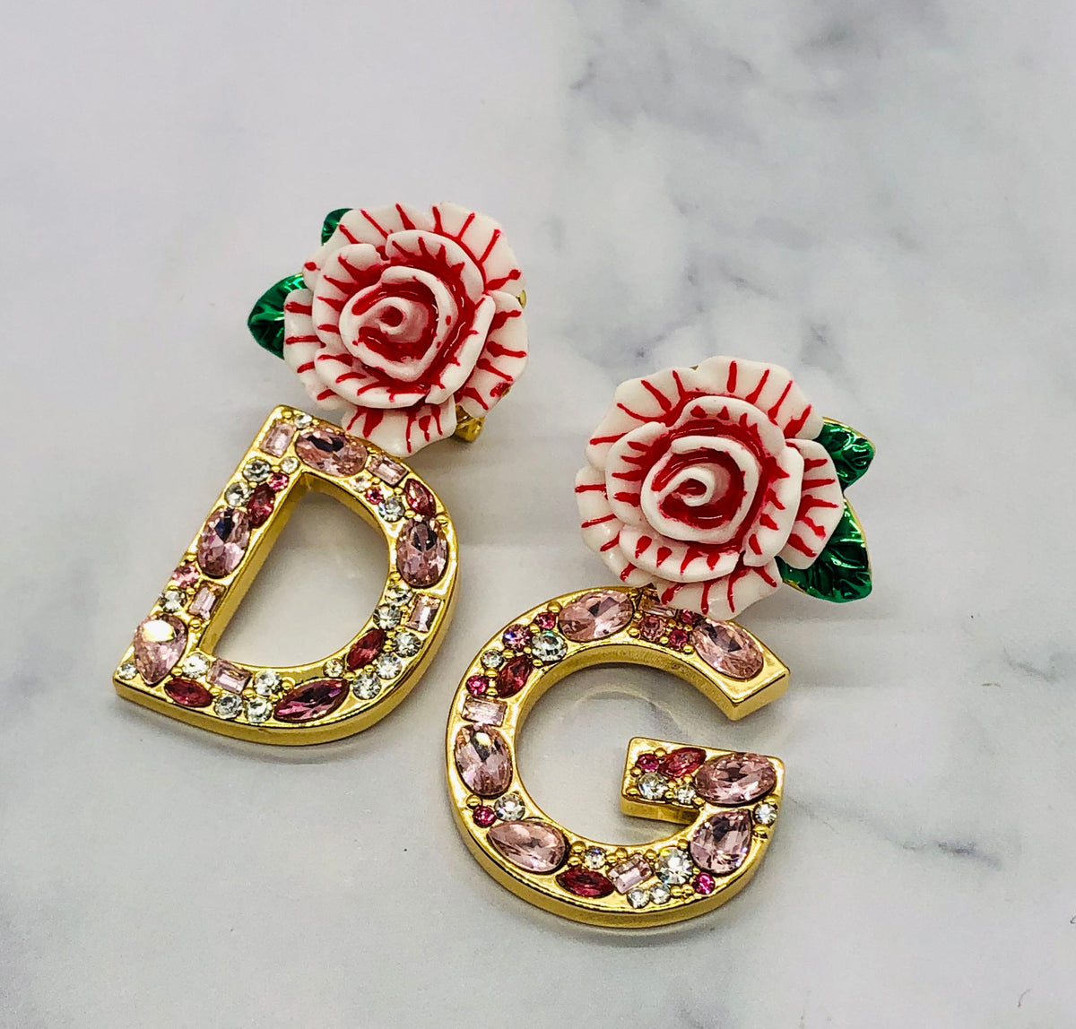 DOLCE & GABBANA D&G Flower Pendant Earrings - Pre owned