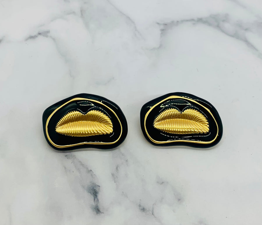 SCHIAPARELLI Statement Lips Earrings - Pre owned