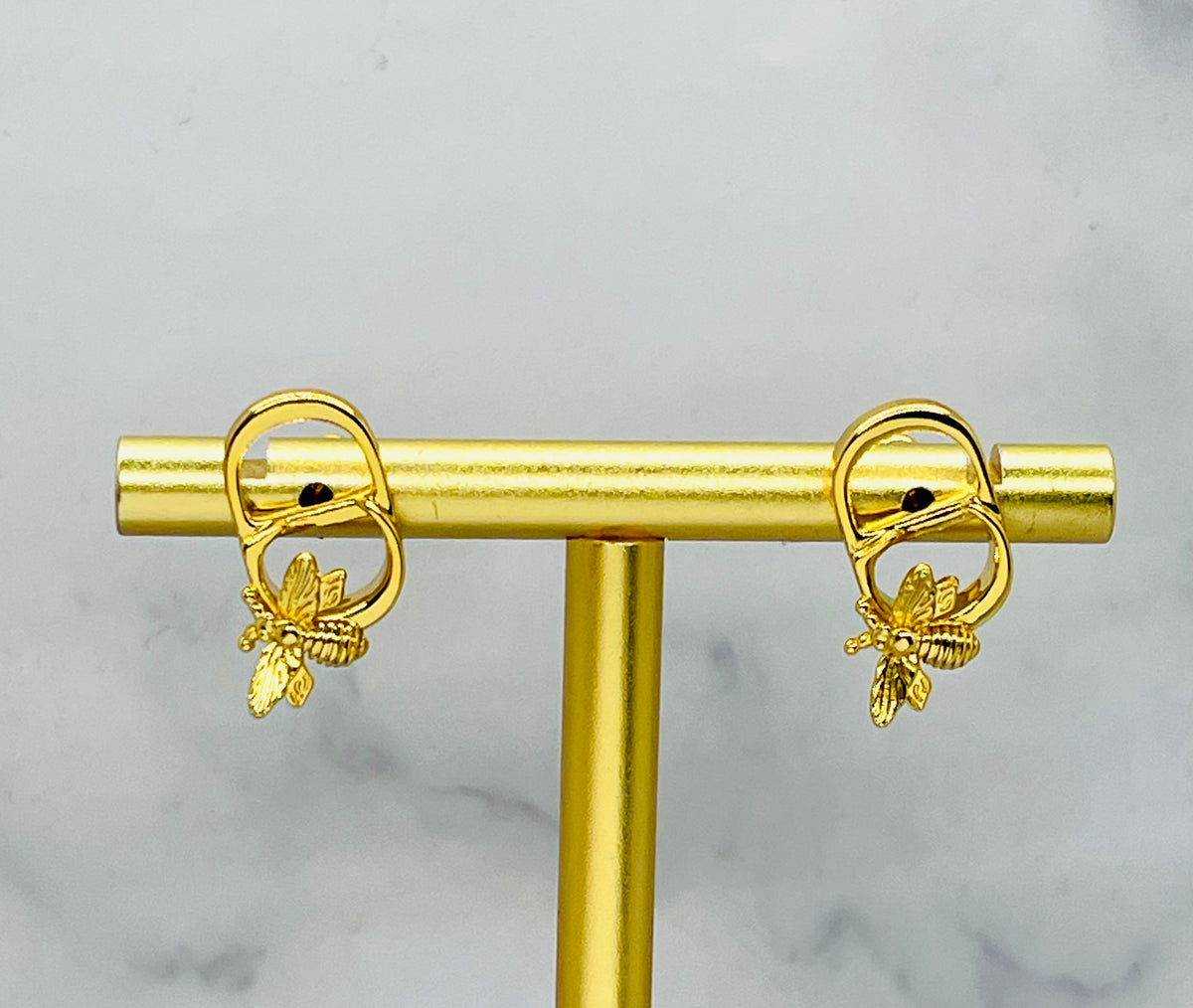 CHRISTIAN DIOR CD Gold Fly Earrings - Pre-Owned