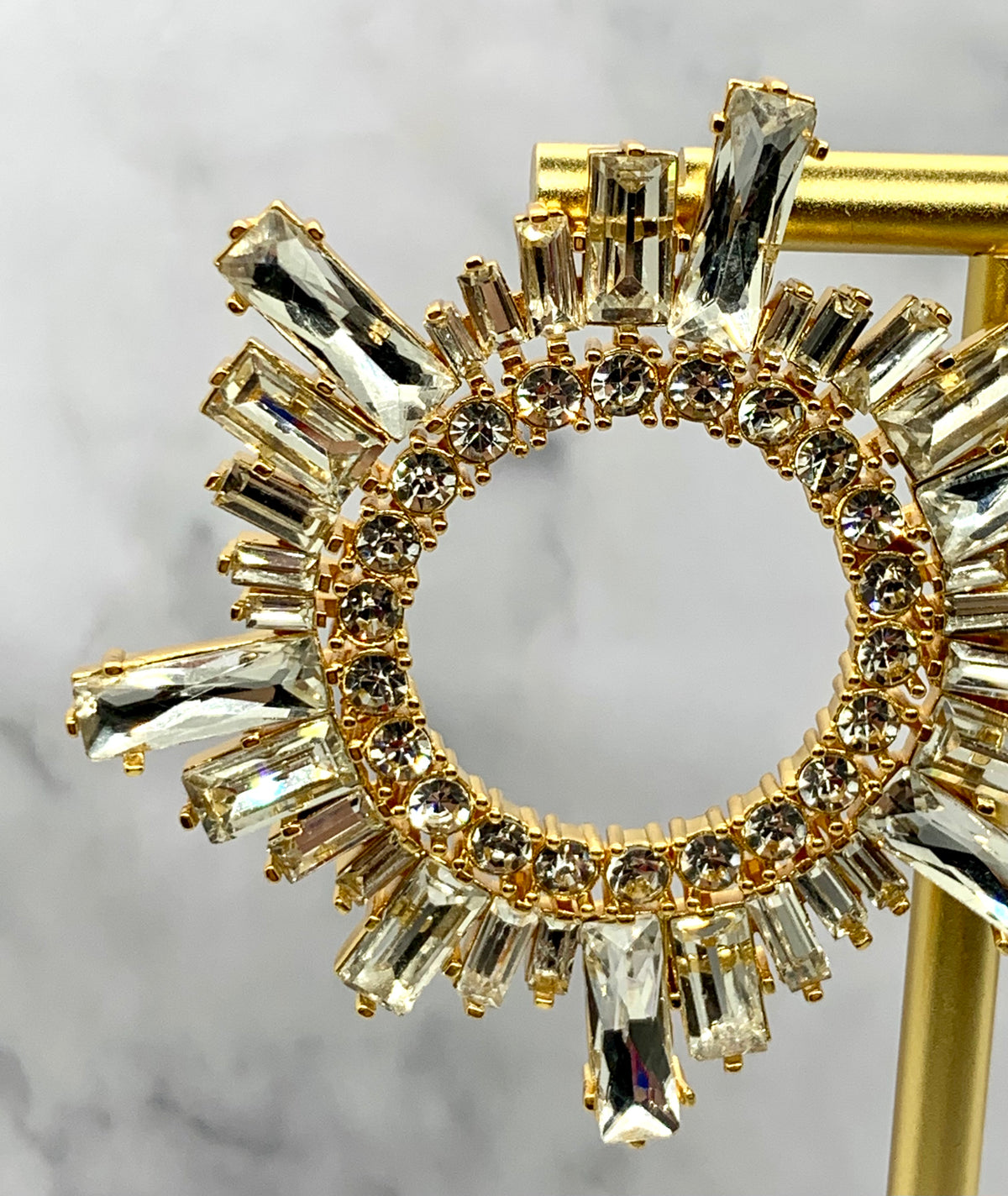 Amina Muaddi Rhinestone Earrings - Pre owned