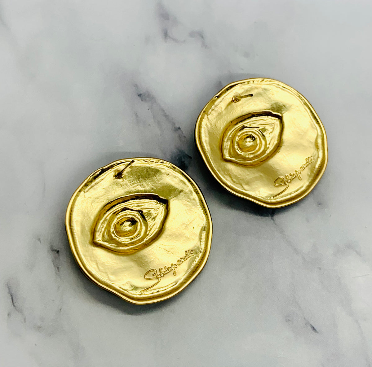 SCHIAPARELLI Spider Eye Statement Earrings - Pre owned