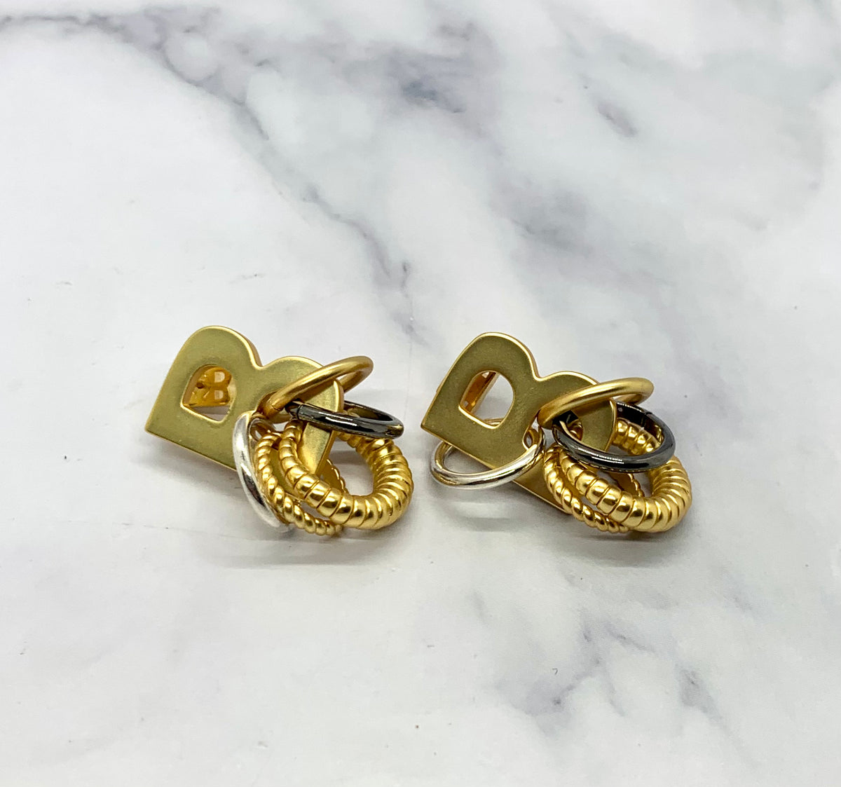 BALENCIAGA BB Hoop Earrings - Pre owned