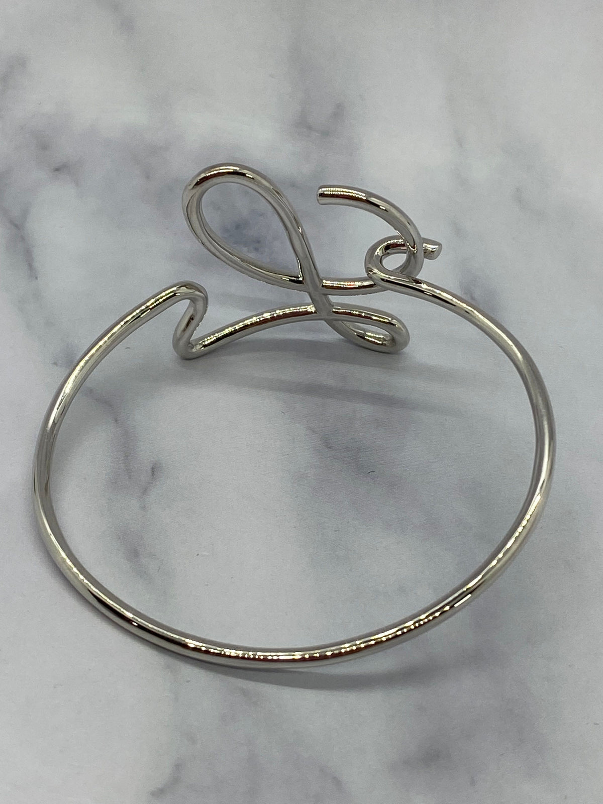 LOEWE Silver Monogram Bracelet - Pre owned