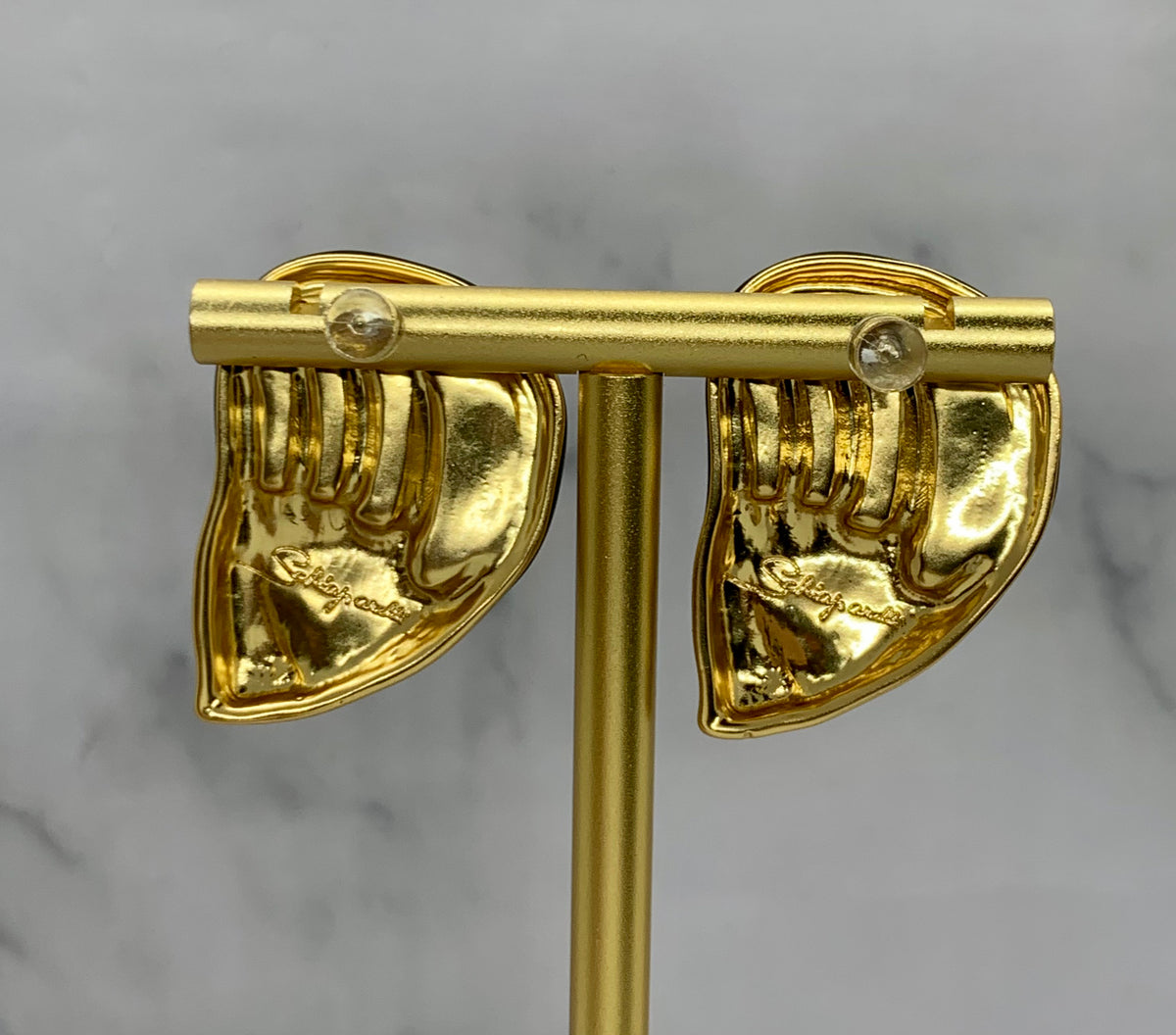 SCHIAPARELLI Statement Hand Earrings - Pre owned