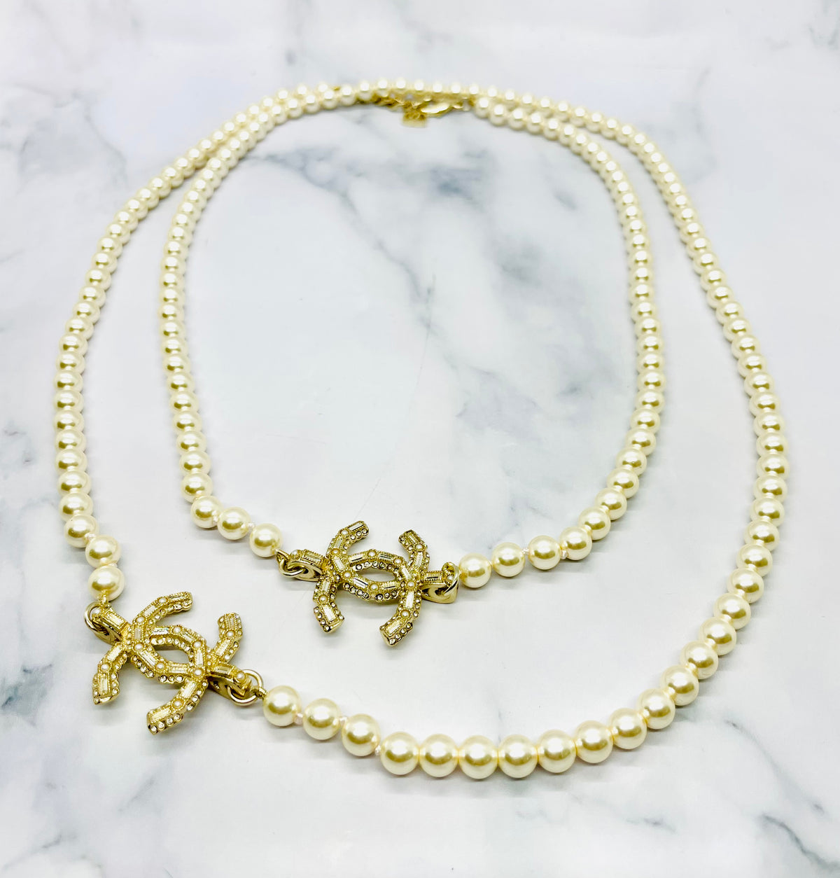 CHANEL CC Pearl Layered Necklace - Pre owned
