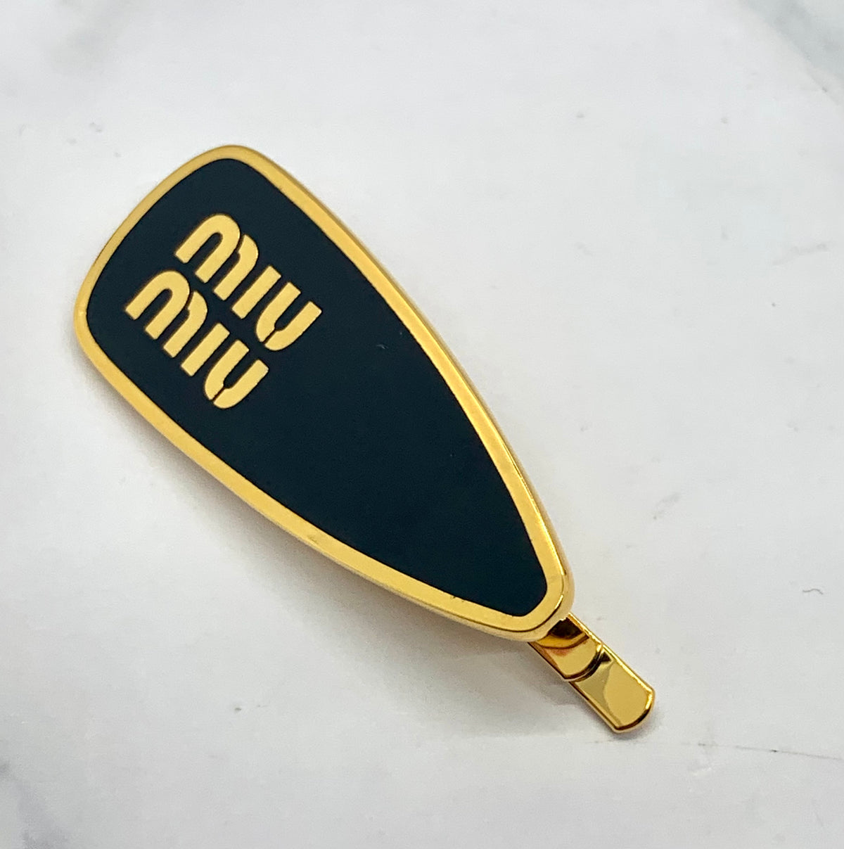 MIU MIU Black Hair Clip - Pre owned