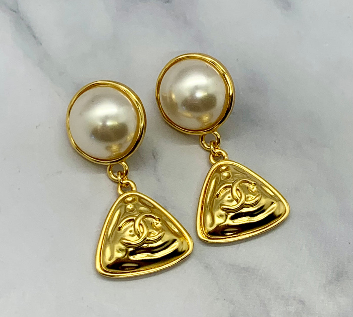 CHANEL CC 1994 Vintage Pendant Earrings - Pre owned