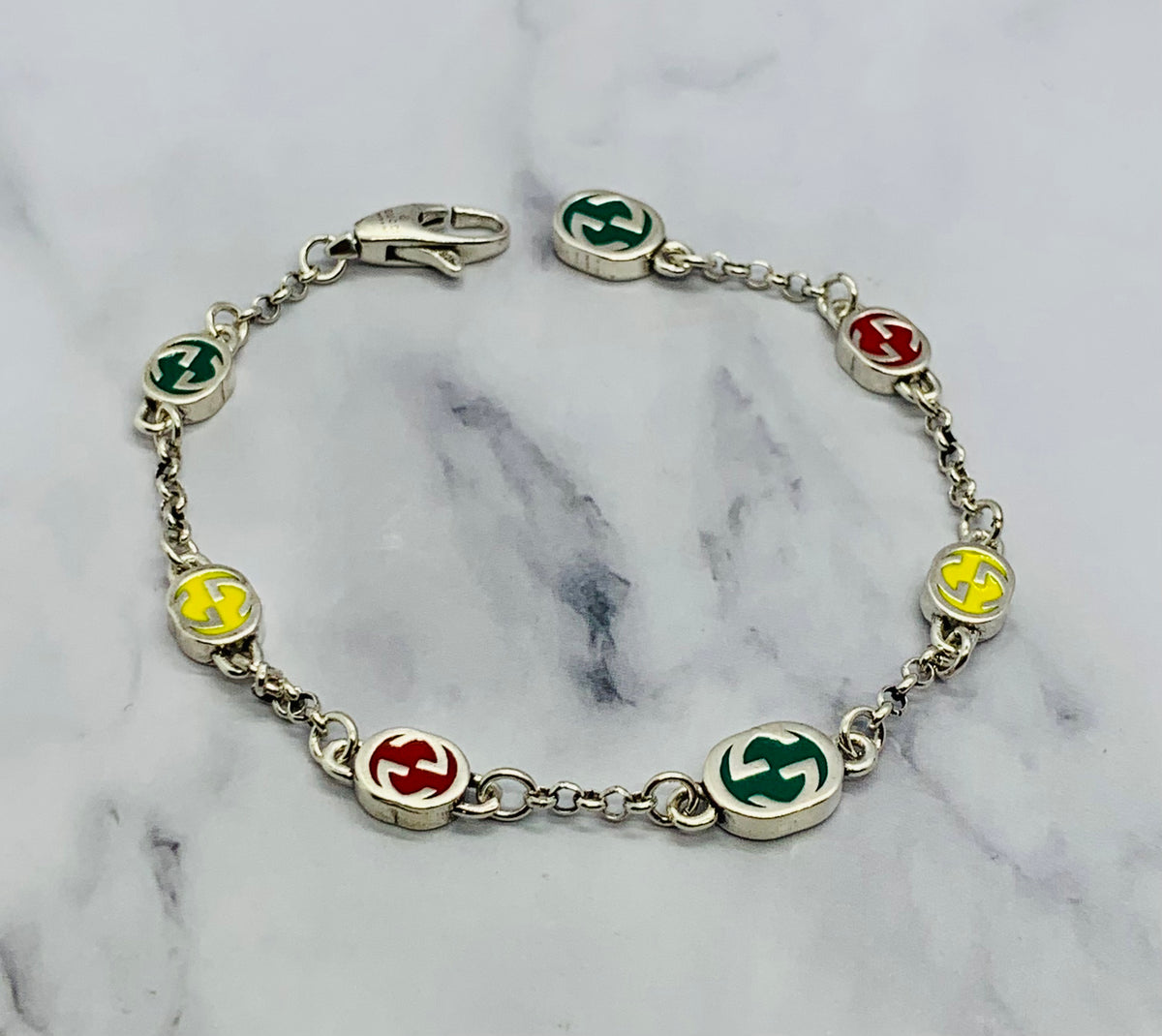 GUCCI GG Colorful Chain Bracelet - Pre owned