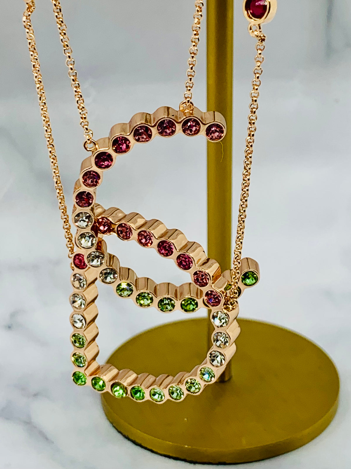 CHRISTIAN DIOR CD Statement Necklace - Pre owned
