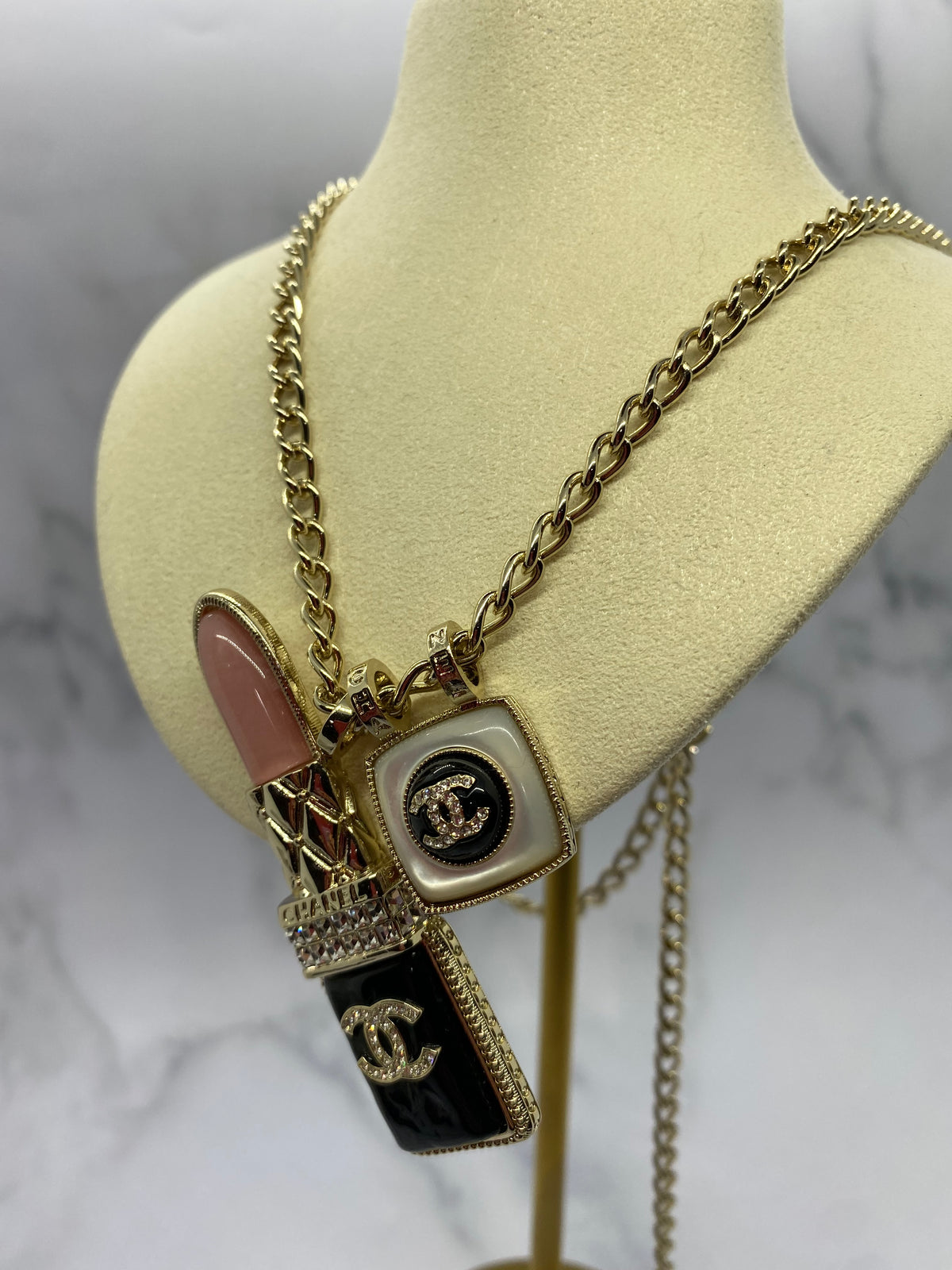 CHANEL CC Lipstick Necklace RARE - Pre owned