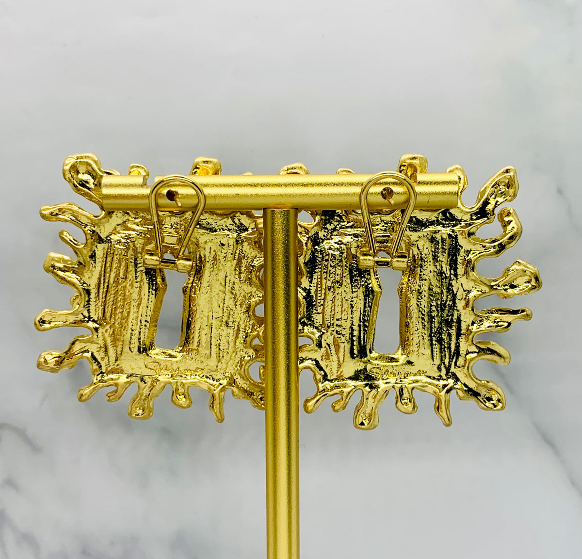 SCHIAPARELLI Key Hold Statement Earrings - Pre owned