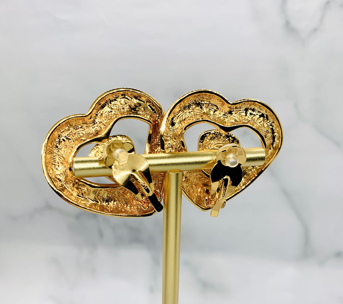 YSL YVES SAINT LAURENT Heart Clip On Earrings - Pre owned
