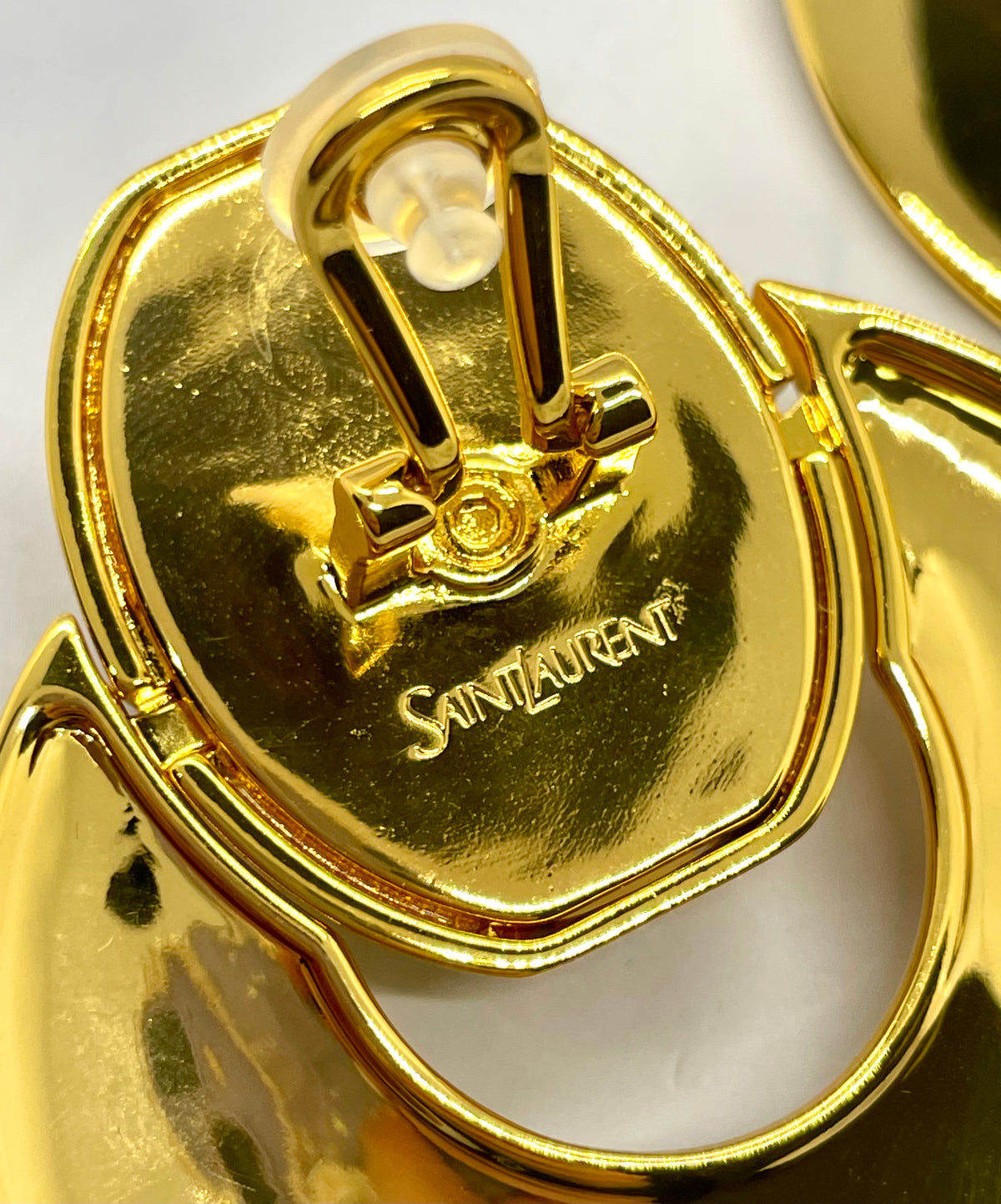 YSL YVES SAINT LAURENT Statement Clip On Earrings - Pre owned