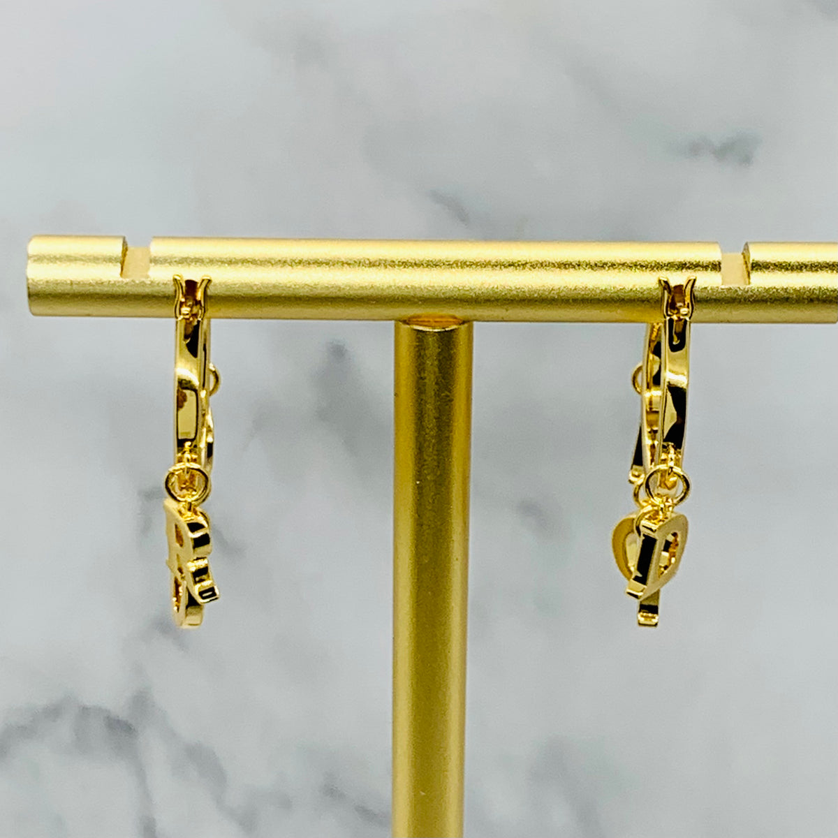 CHRISTIAN DIOR Monogram Hoop Earrings - Pre owned