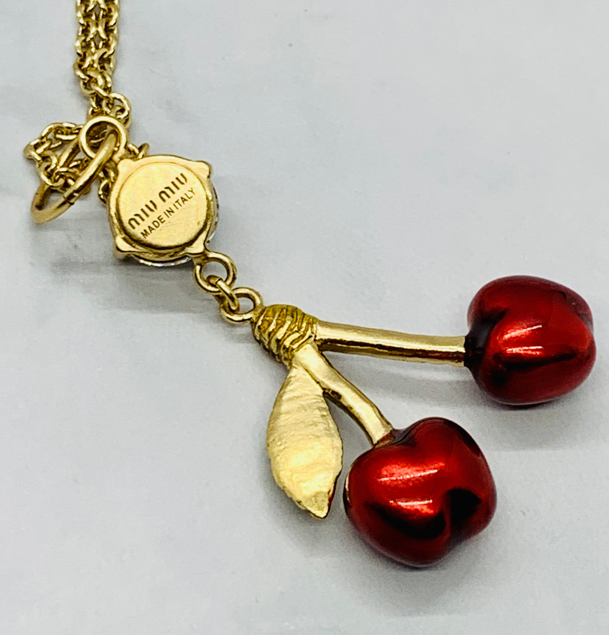 MIU MIU Cherry Pendant Necklace - Pre owned