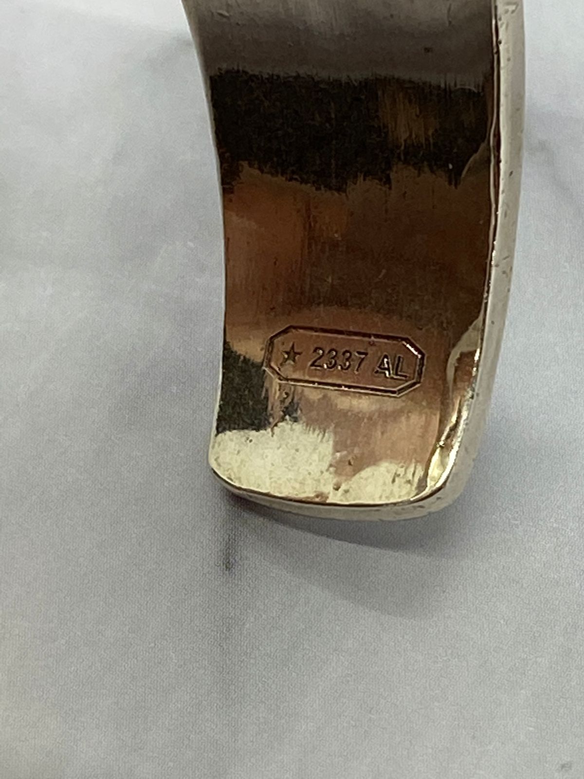 MAISON MARGIELA Silver Tone Engraved Cuff Bracelet - USED