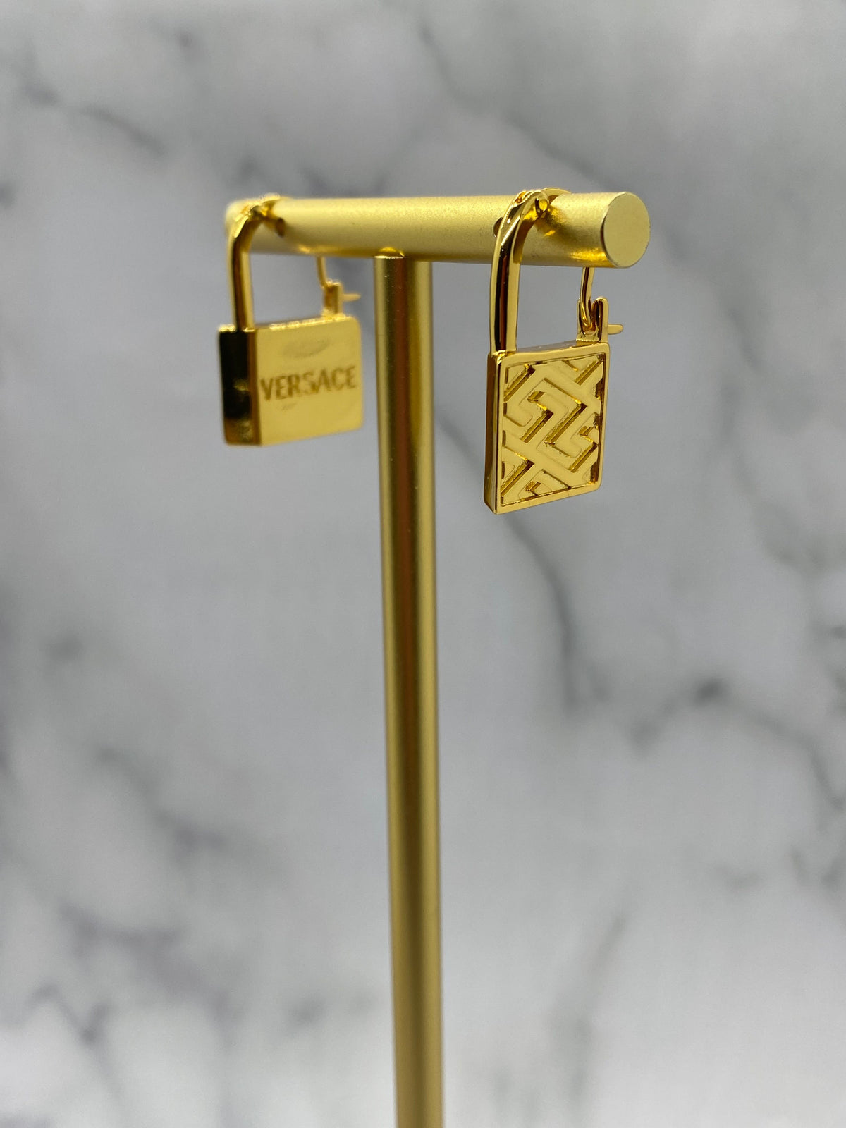 VERSACE Lock Pendant Earrings - Pre owned