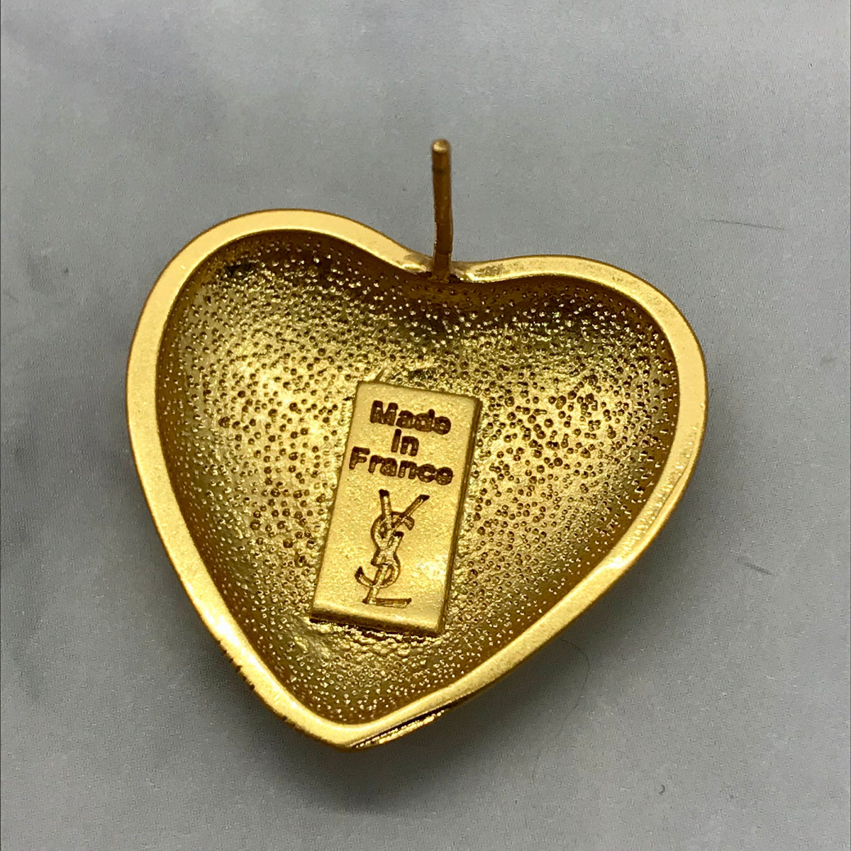 YSL YVES SAINT LAURENT Vintage Heart Earrings - Pre owned