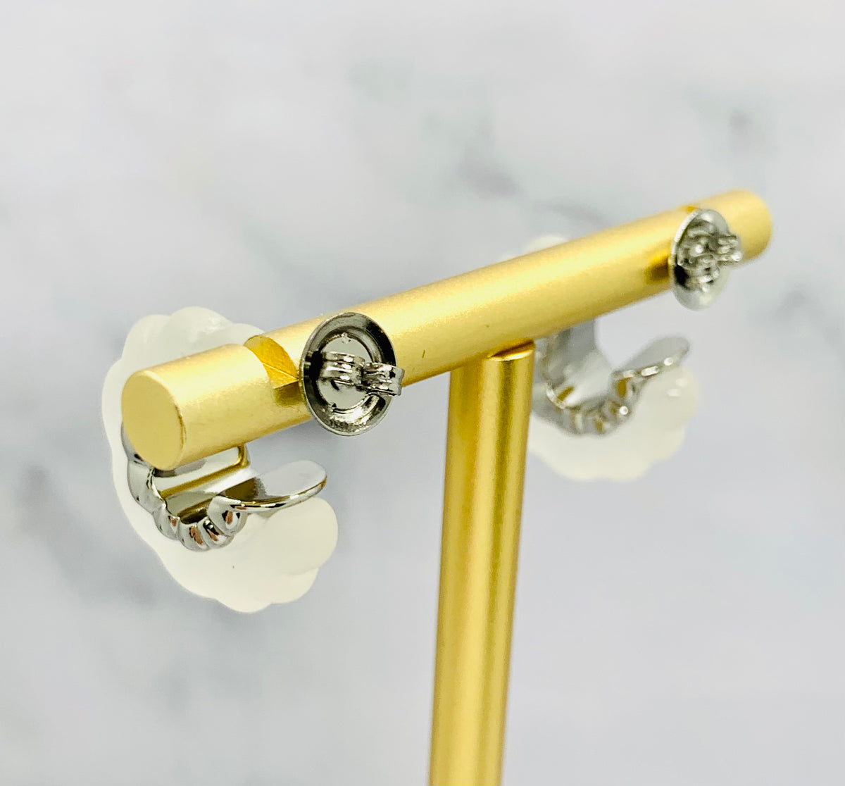 BOTTEGA VENETA Crystal Hoop Earrings - Pre owned