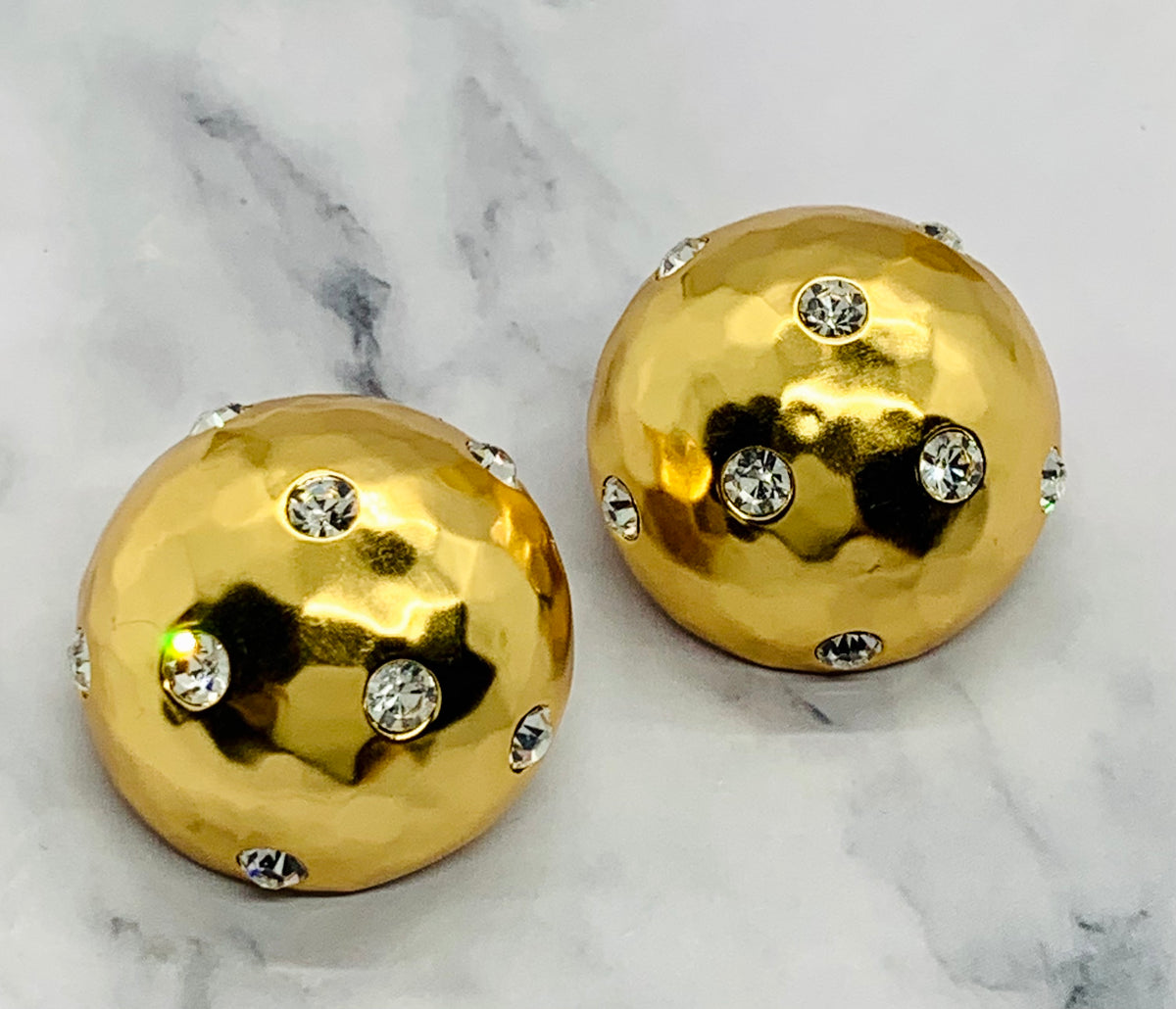 YSL YVES SAINT LAURENT Dome Clip On Earrings - Pre owned
