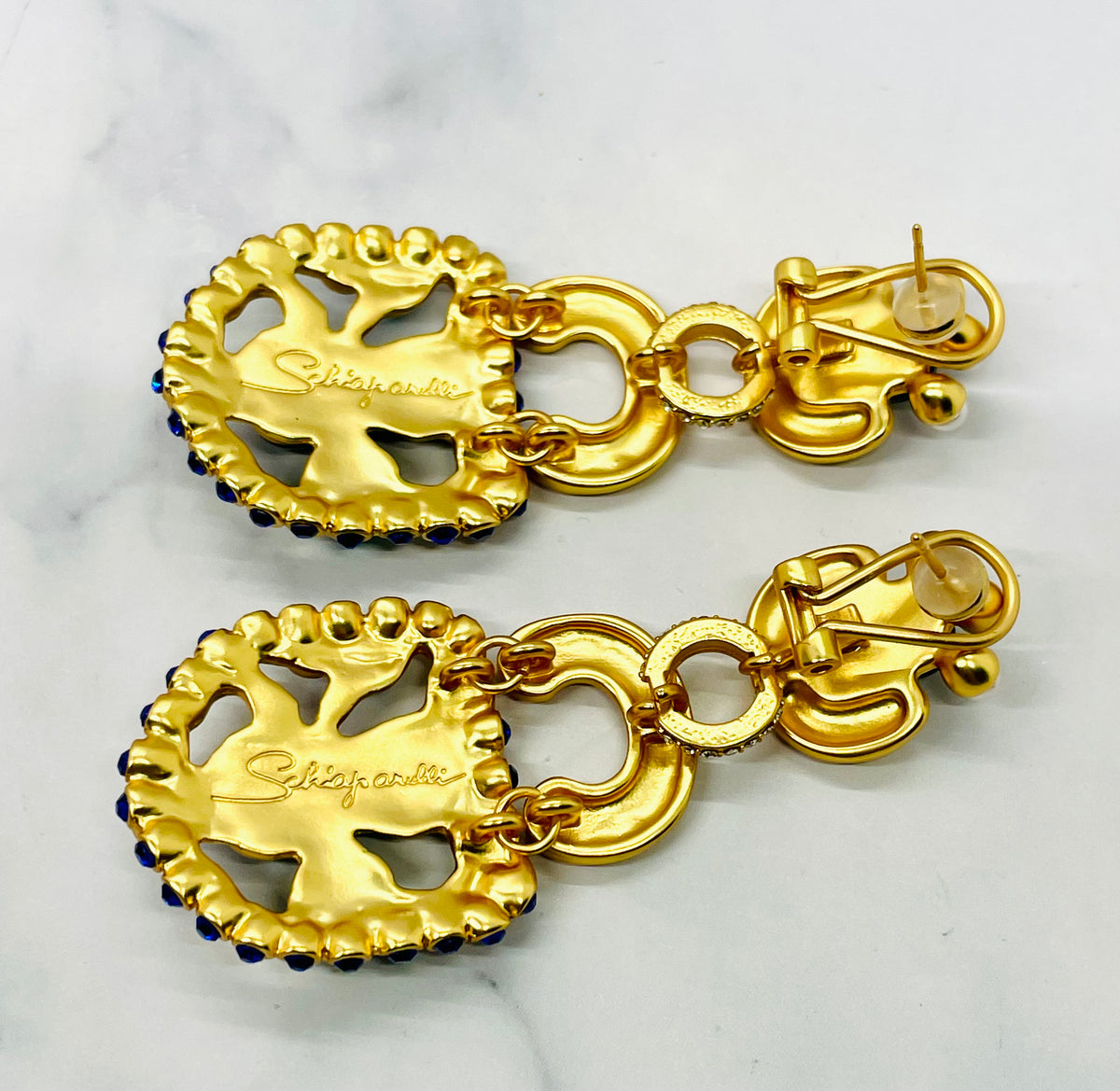 SCHIAPARELLI Statement Lock Earrings - Pre owned