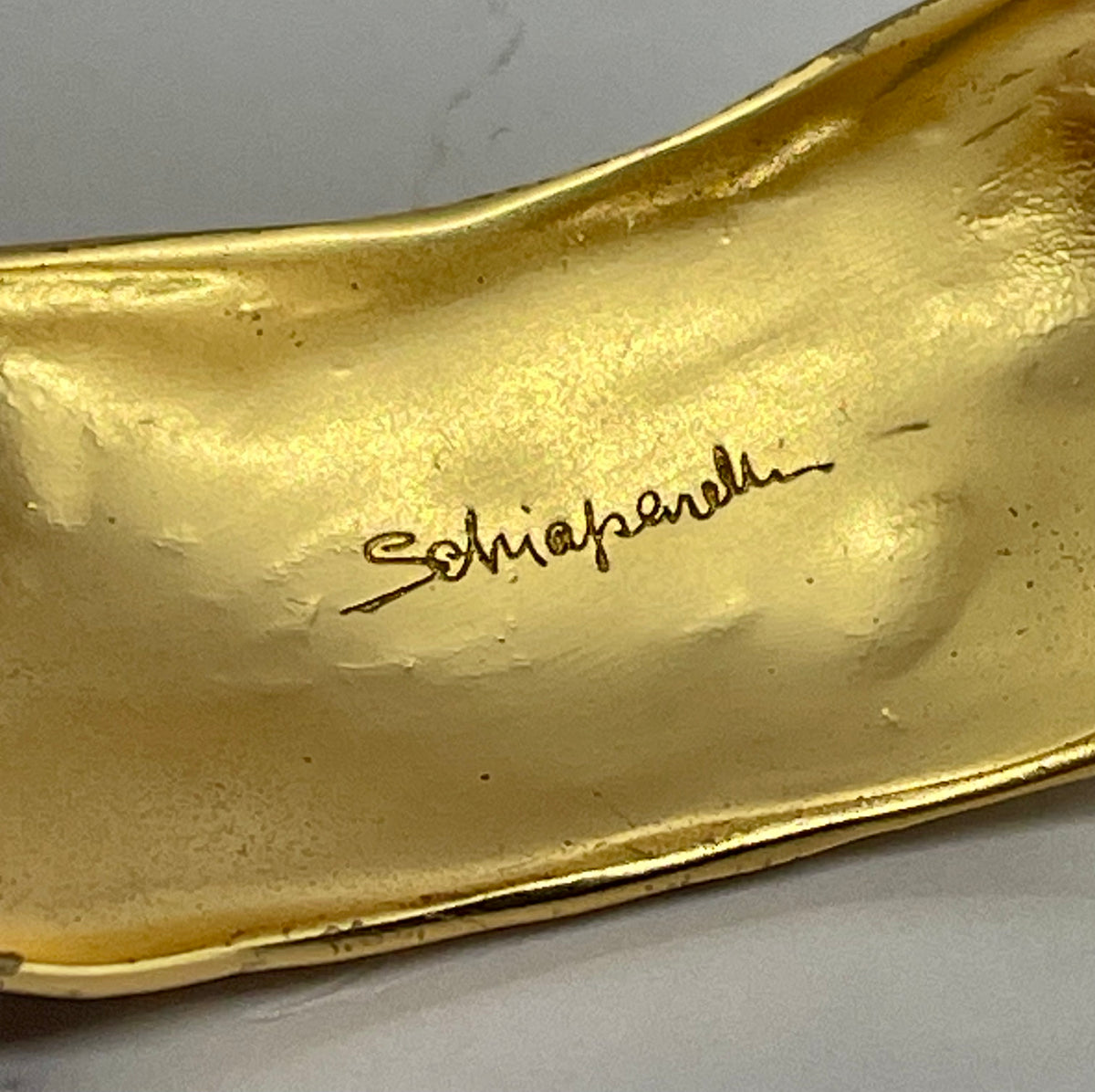 SCHIAPARELLI Sculpted Nose Statement Cuff Bracelet - Pre owned