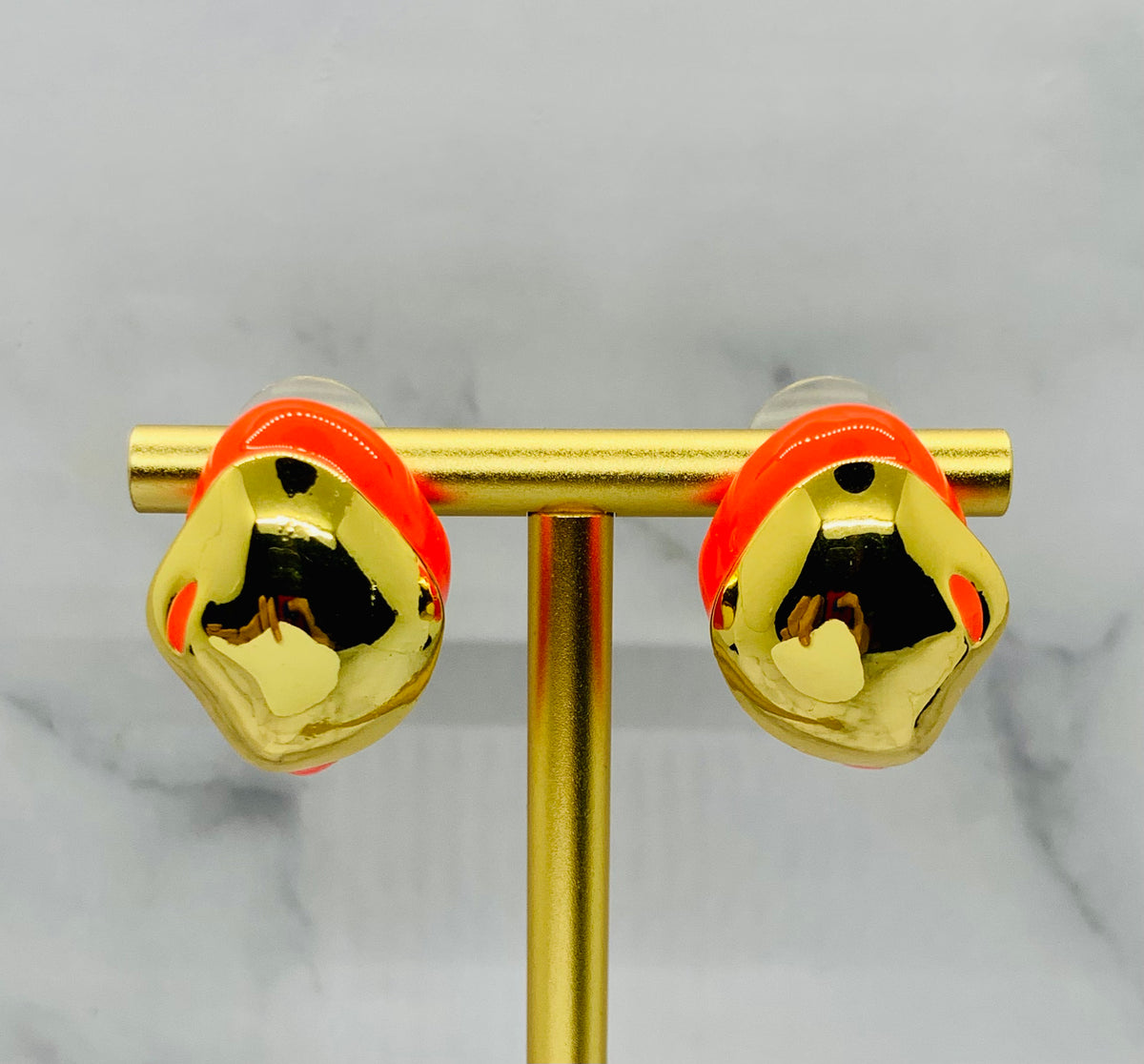 Loewe x Lynda Benglis Red Gold Earrings - Pre owned