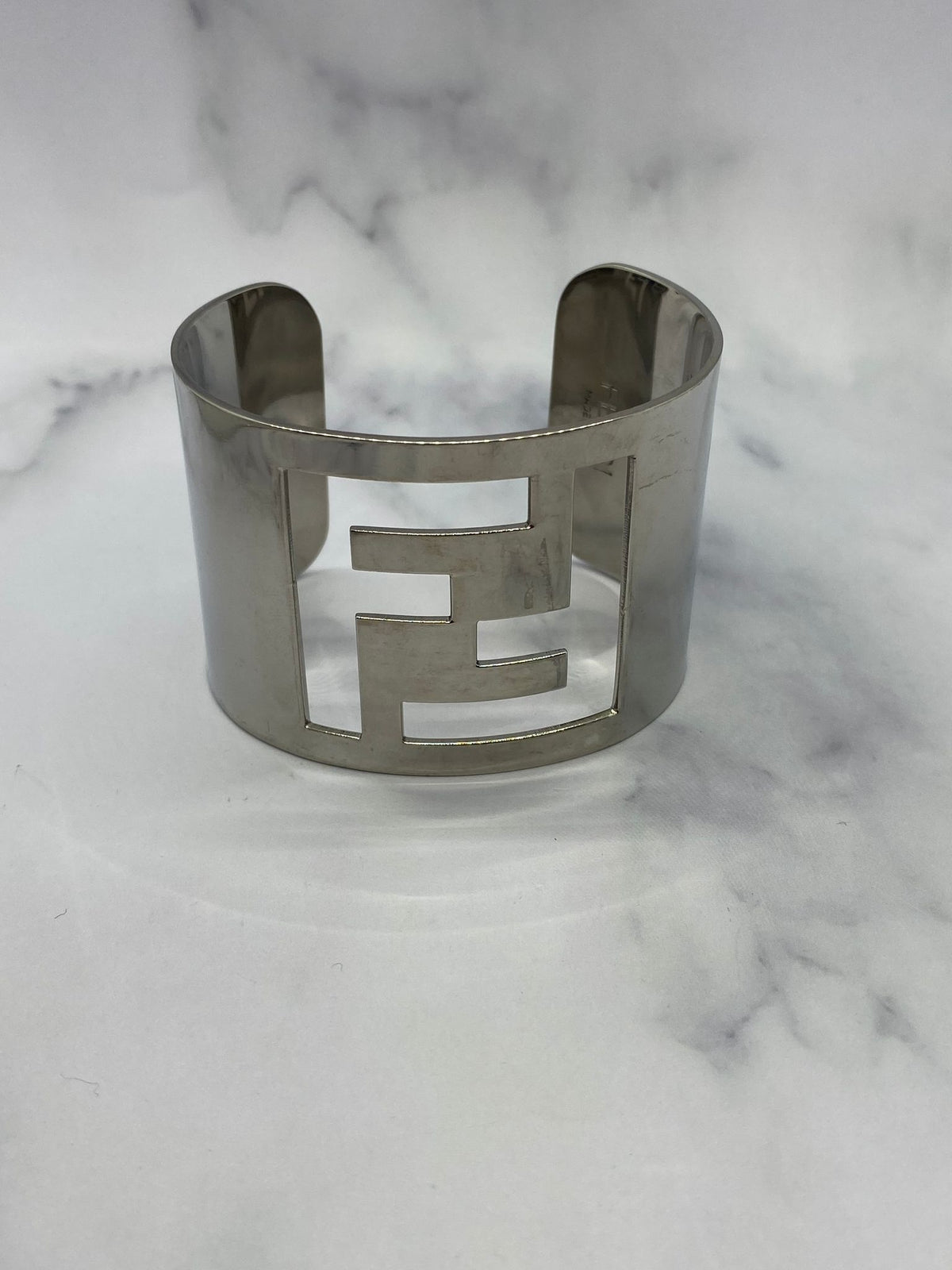 FENDI F Monogram Metal Cuff Bracelet - Pre owned