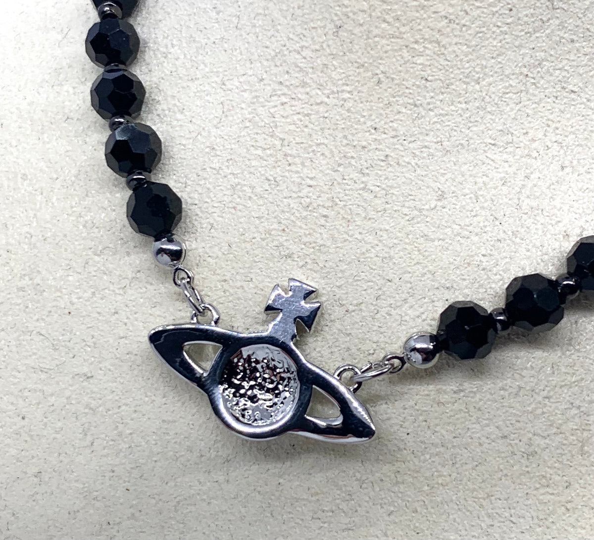 VIVIENNE WESTWOOD Black Beaded Necklace - Pre owned