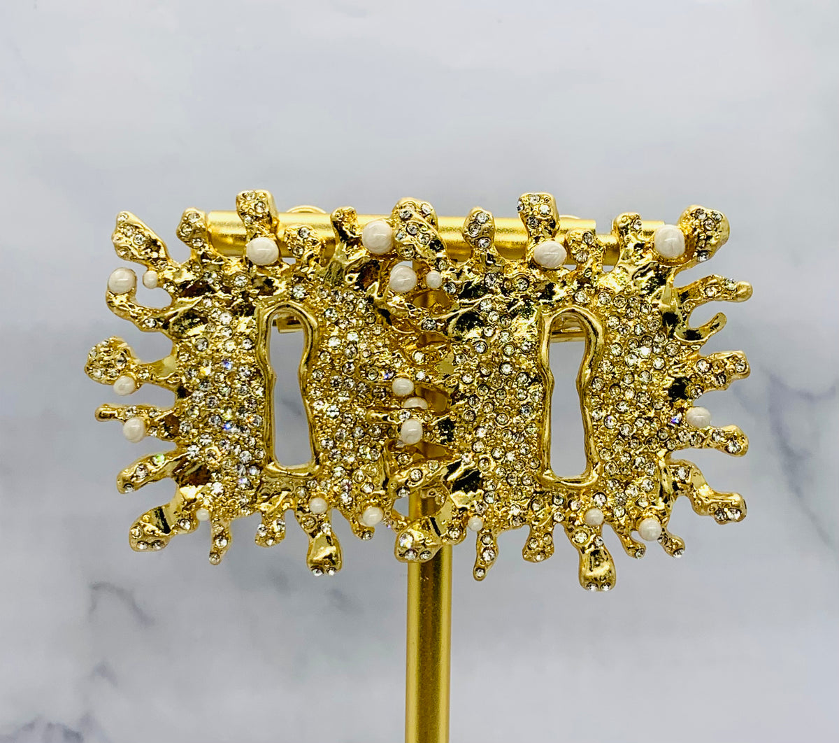 SCHIAPARELLI Key Hold Statement Earrings - Pre owned