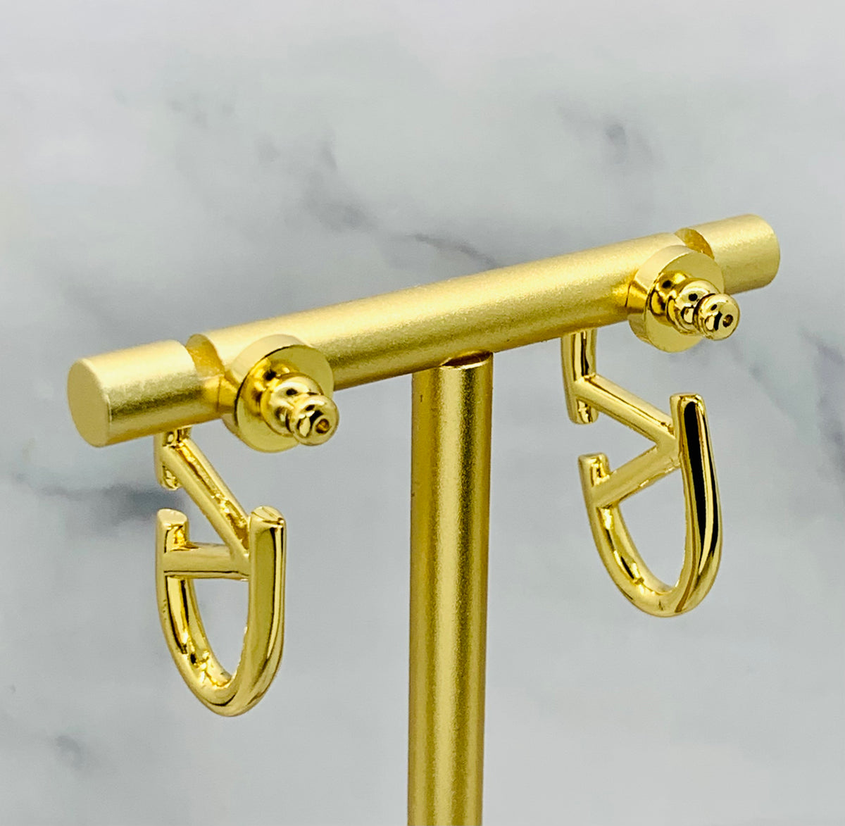 VALENTINO V Hoop Earrings - Pre owned