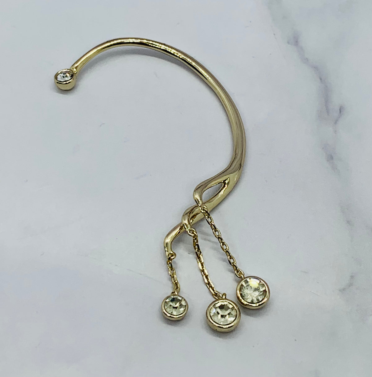 CHRISTIAN DIOR Single Ear Cuff w Rhinestones - Pre owned