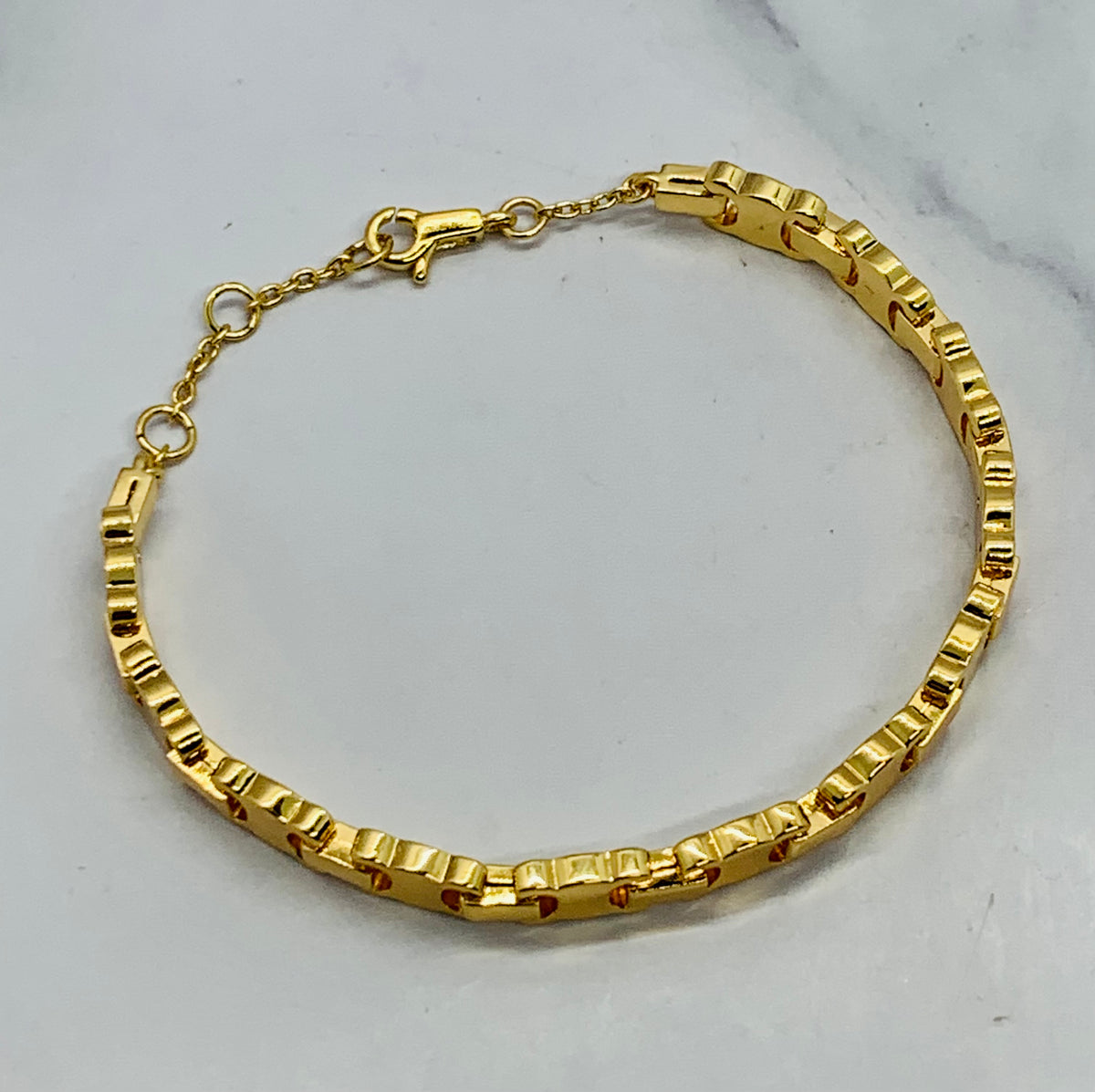 CELINE Monogram Gold Bracelet - Pre owned