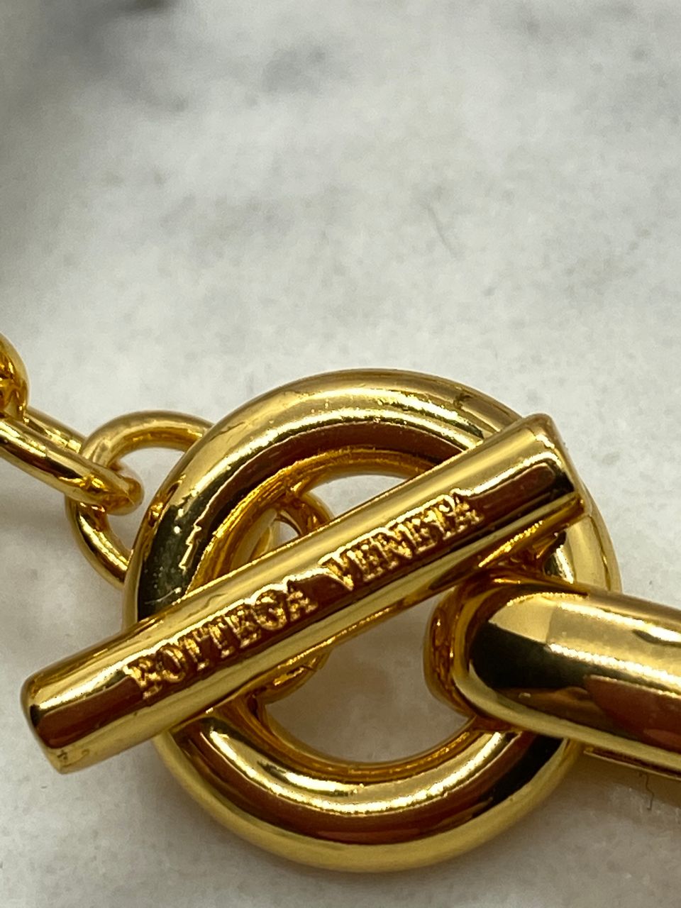 BOTTEGA VENETA Gold Minimal Chain Necklace - Pre owned