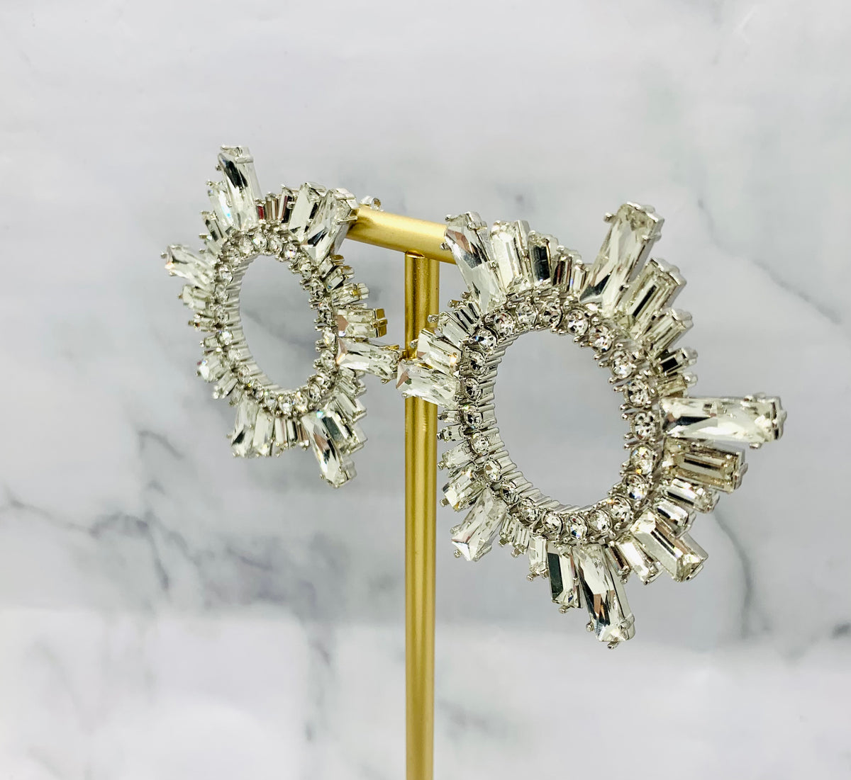 AMINA MUADDI Begum Rhinestone Earrings - Pre owned
